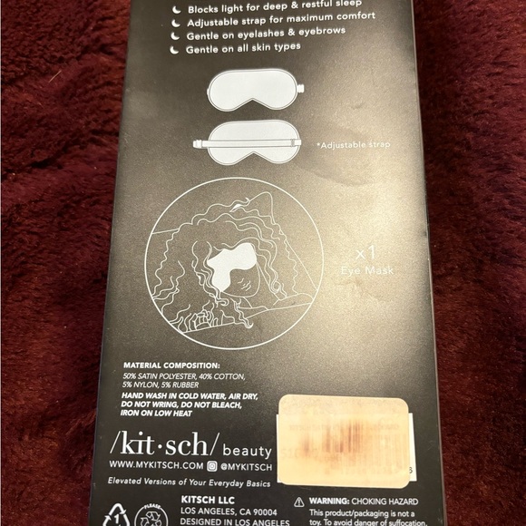 Kitsch Satin Pillowcase & Matching Eye Mask - Picture 6 of 9